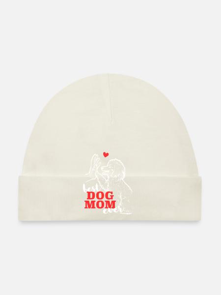 Meilleur caniche Mama Poodle chien - Bonnet bio Bébé - blanc - Devant