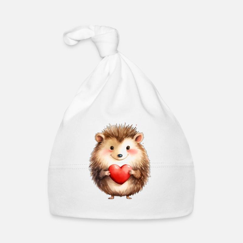 Igel mit Herz Baby Bio-Mütze