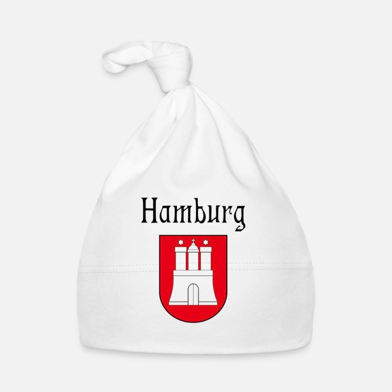 Hamburg logo RED without background Organic Baby Cap