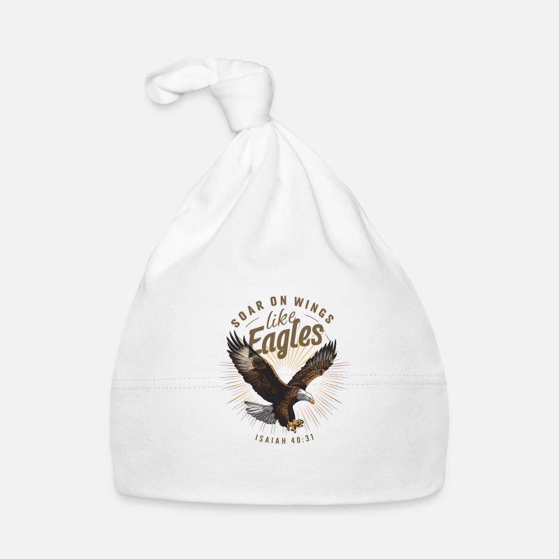 Isaiah 40:31 Eagle Design Organic Baby Cap