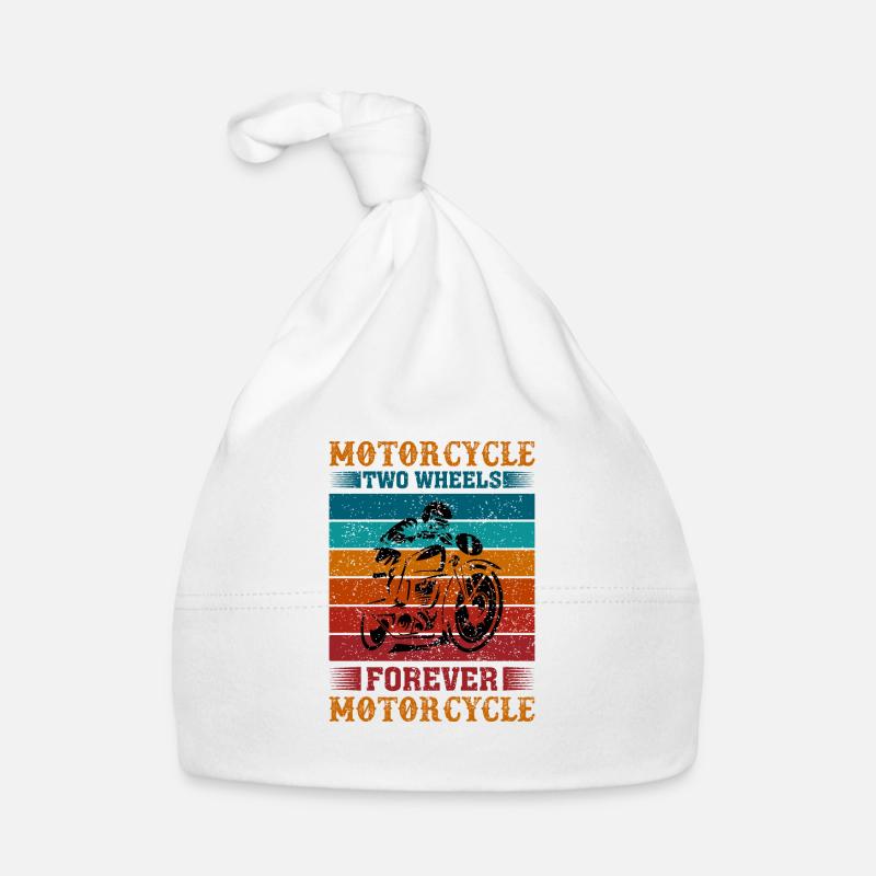 Motorcycle two wheels I don't need more Retro Organic Baby Cap