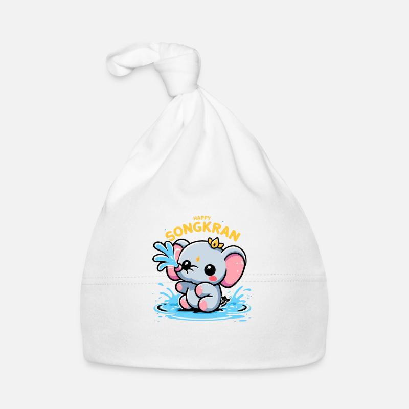 Mignon Happy Songkran Thaïlande Vacances Bonnet bio Bébé