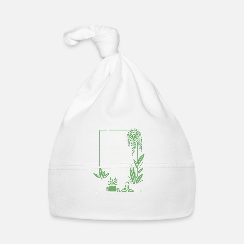 Macramé et plantes Bonnet bio Bébé