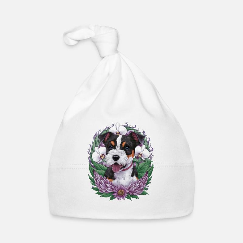 American Staffordshire Terrier with Orchids Organic Baby Cap