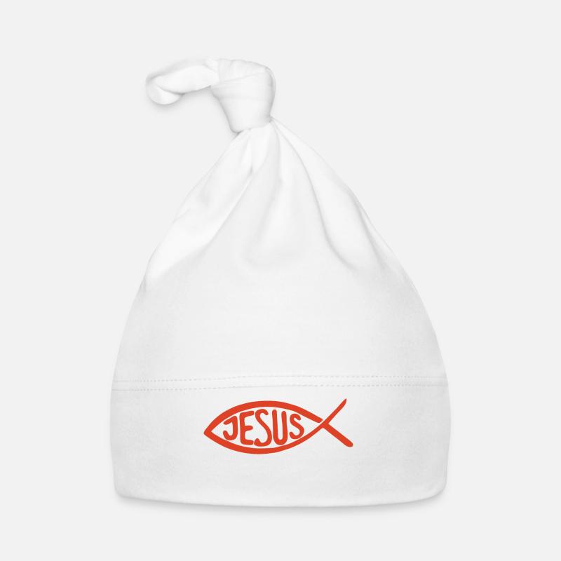 Jésus-Christ de Nazareth Foi Bible Jésus - Bonnet bio Bébé - blanc