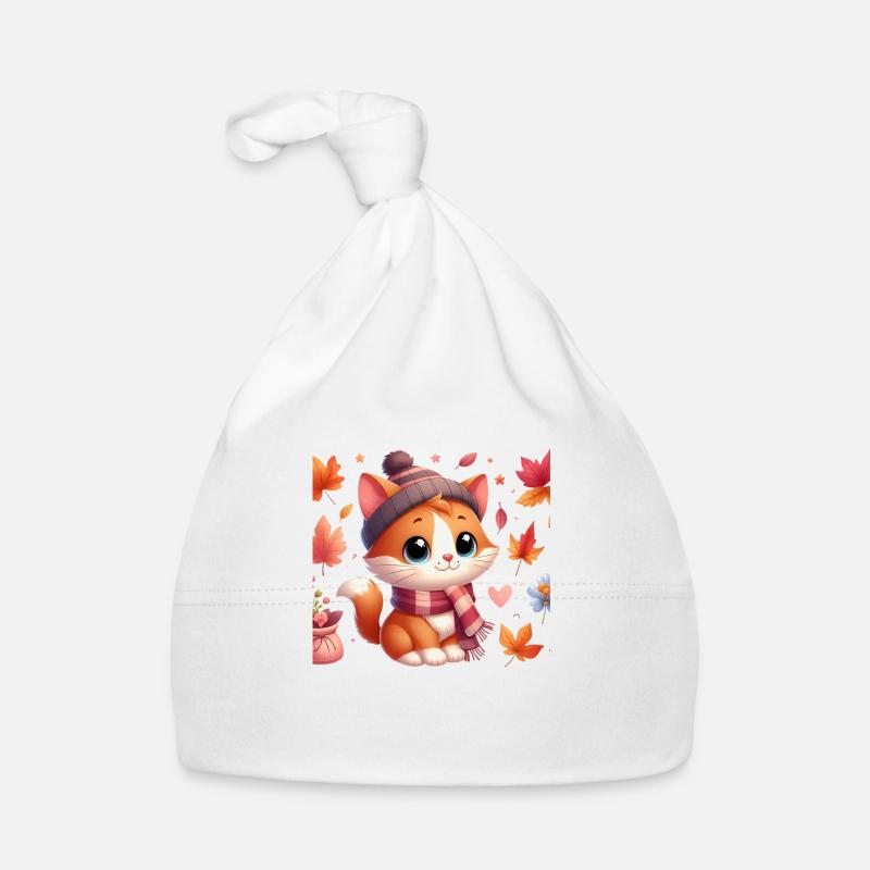 chat automne4 Bonnet bio Bébé