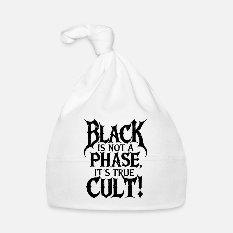 Le noir n’est pas une phase de son TRVE CVLT Bonnet bio Bébé