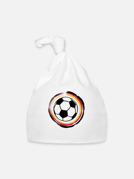 Fussball (Deutschland) - Baby Bio-Mütze - Weiß - Vorne