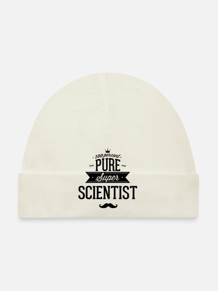 100 % scientifiques - Bonnet bio Bébé - blanc - Devant