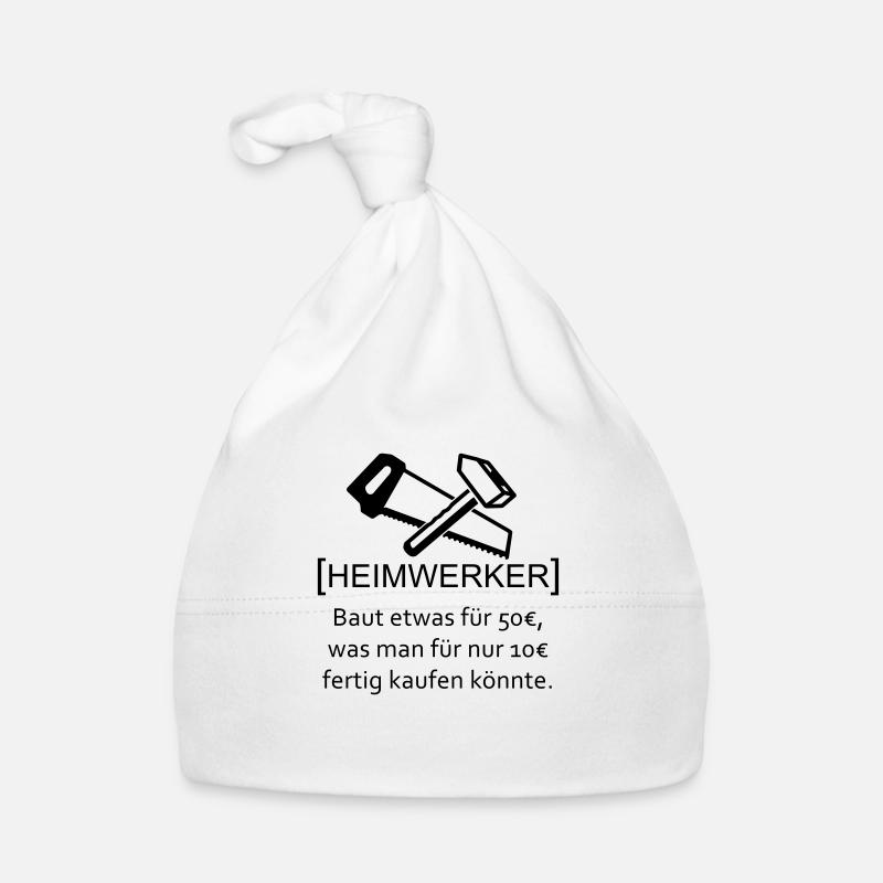 Heimwerker - Baby Bio-Mütze - Weiß