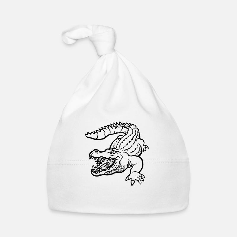 evil crocodile Organic Baby Cap
