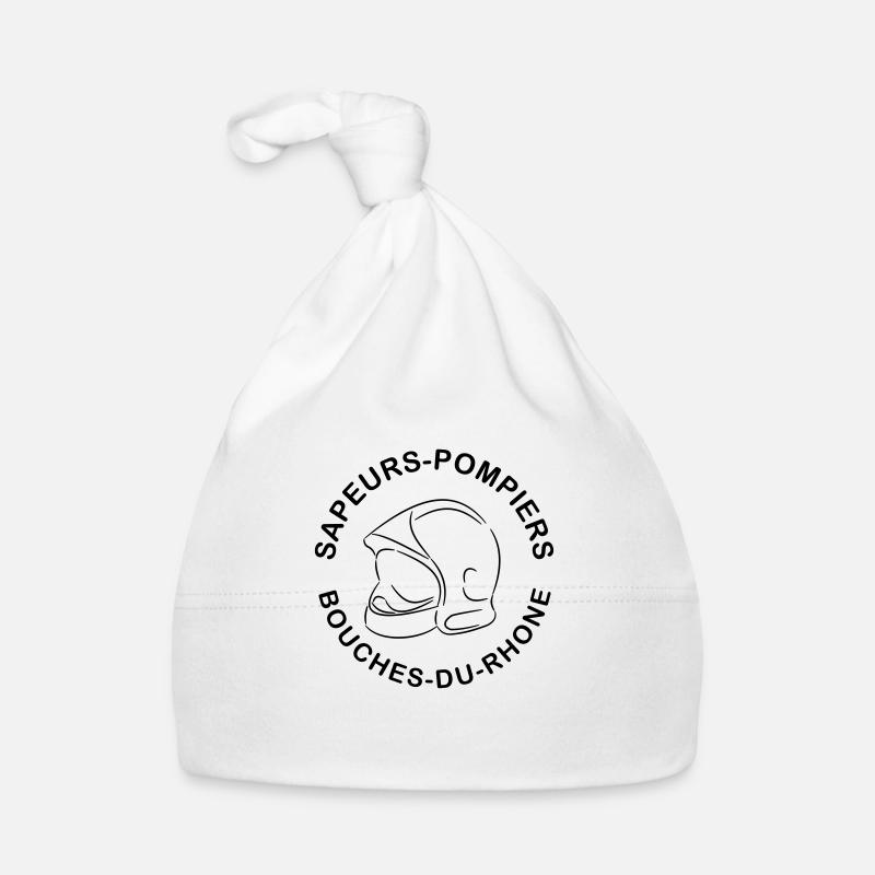 sapeurs-pompiers 13 - Bonnet bio Bébé - blanc