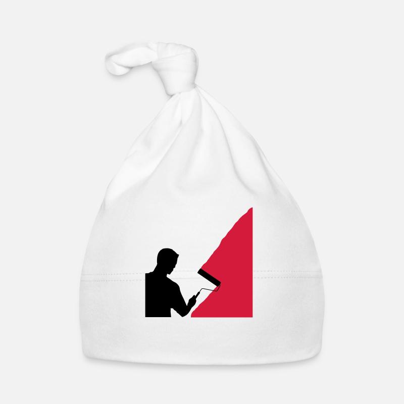 Painter and painter - vector - Organic Baby Cap - white