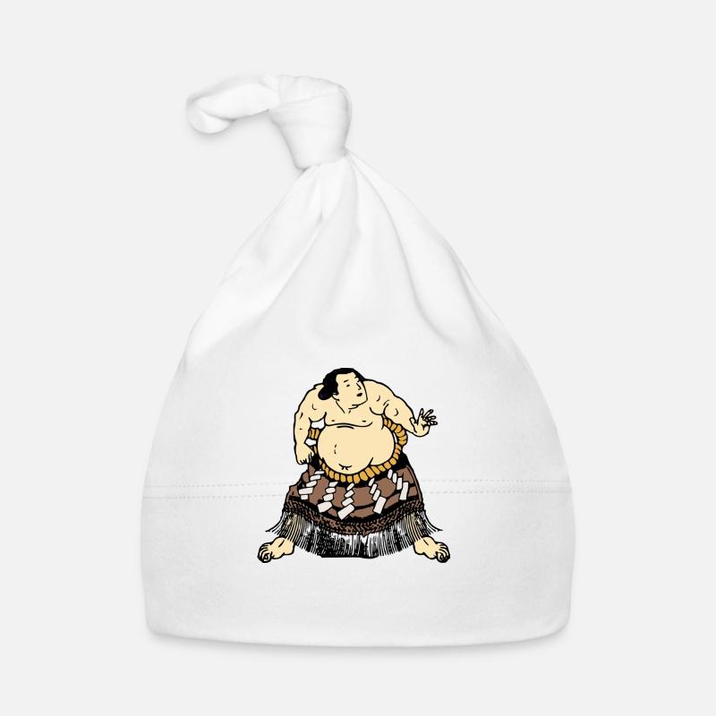 Sumo Ringer - Baby Bio-Mütze - Weiß