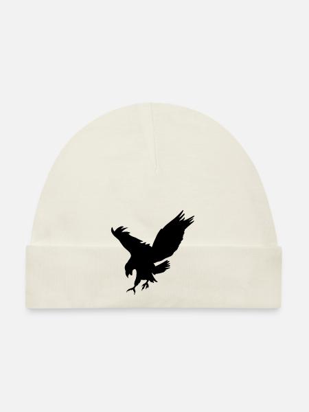 Raven Animal Idea Gift Beak Claws Bird - Organic Baby Cap - white - Front