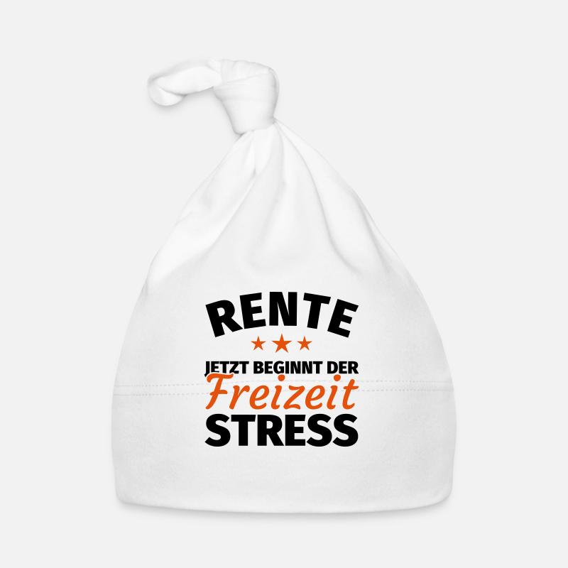 Geschenk Rente Ruhestand - Baby Bio-Mütze - Weiß