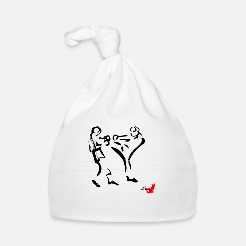 MUAY THAI, THAILAND BOXE, THAI BOXE, - Organic Baby Cap - white