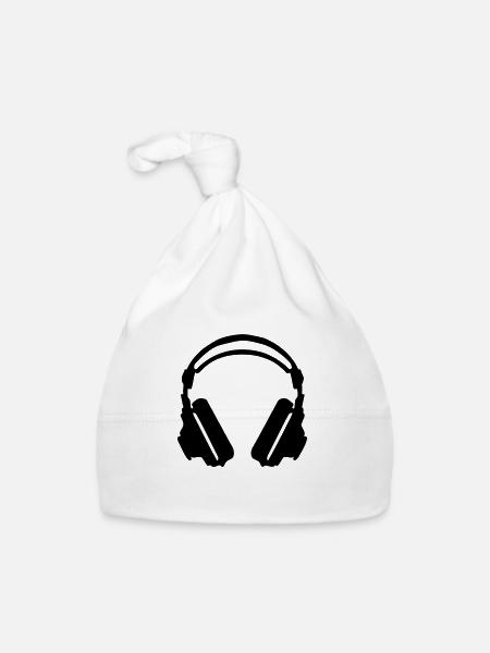 egaliseur casques dj audio music zik19 - Bonnet bio Bébé - blanc - Devant