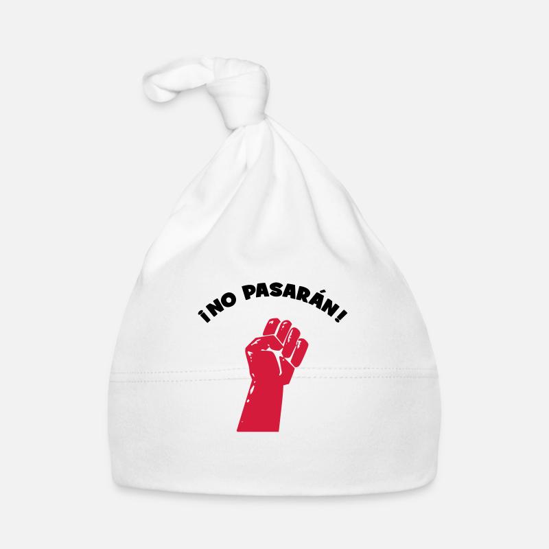 No Pasaran - Ils ne passeront pas ! - Bonnet bio Bébé - blanc