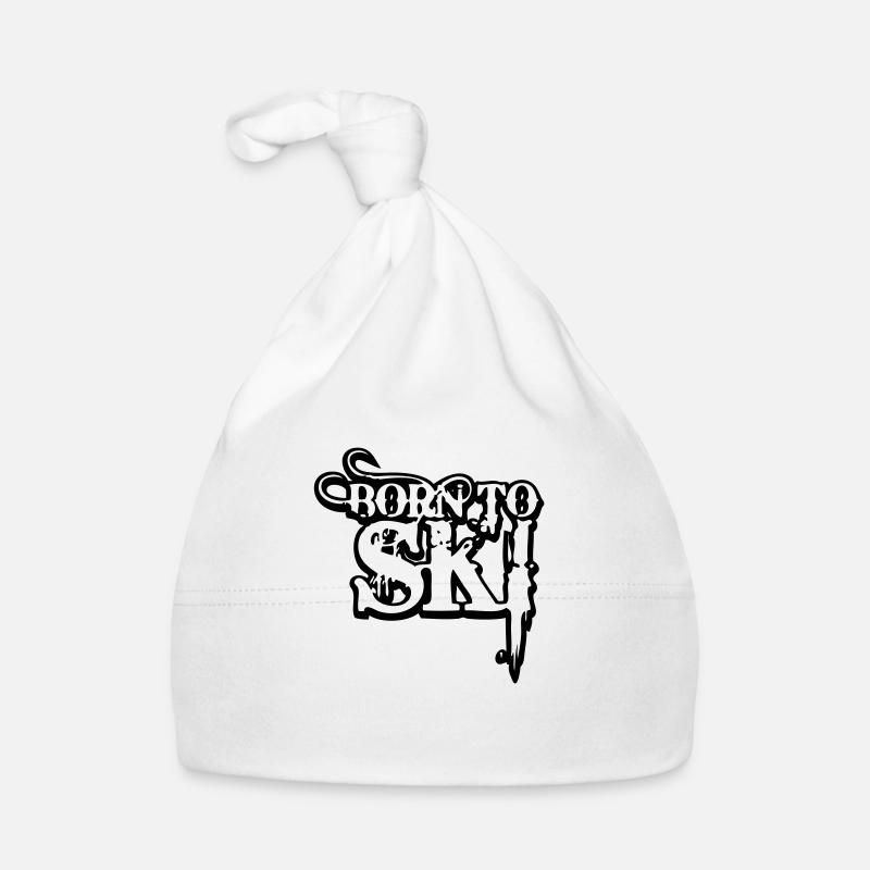 born to ski 22 Baby Bio-Mütze