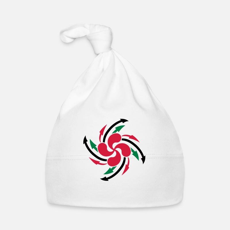 lauburu basque cross design Organic Baby Cap