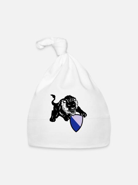 Zurich lion - Organic Baby Cap - white - Front