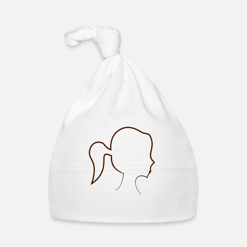 Silhouette Mädchen Baby Bio-Mütze