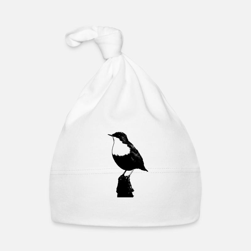 White throated Dipper transparent background Organic Baby Cap