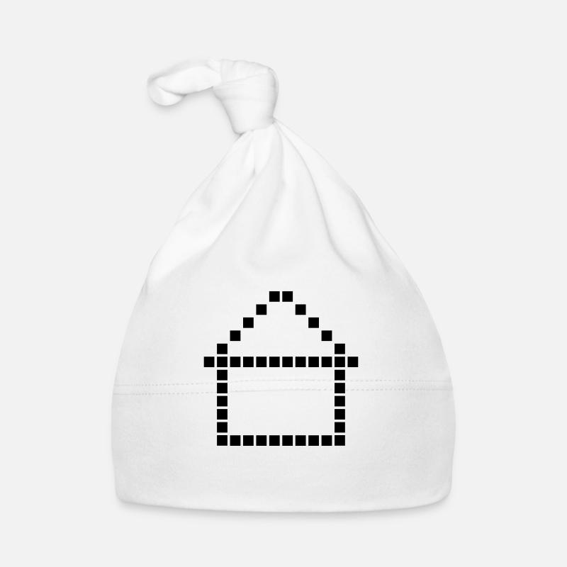 Kleines Pixel Haus Baby Bio-Mütze