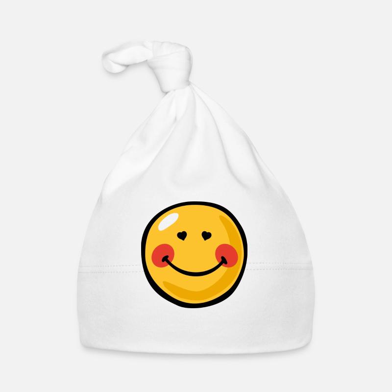 Smiley in love Baby Bio-Mütze