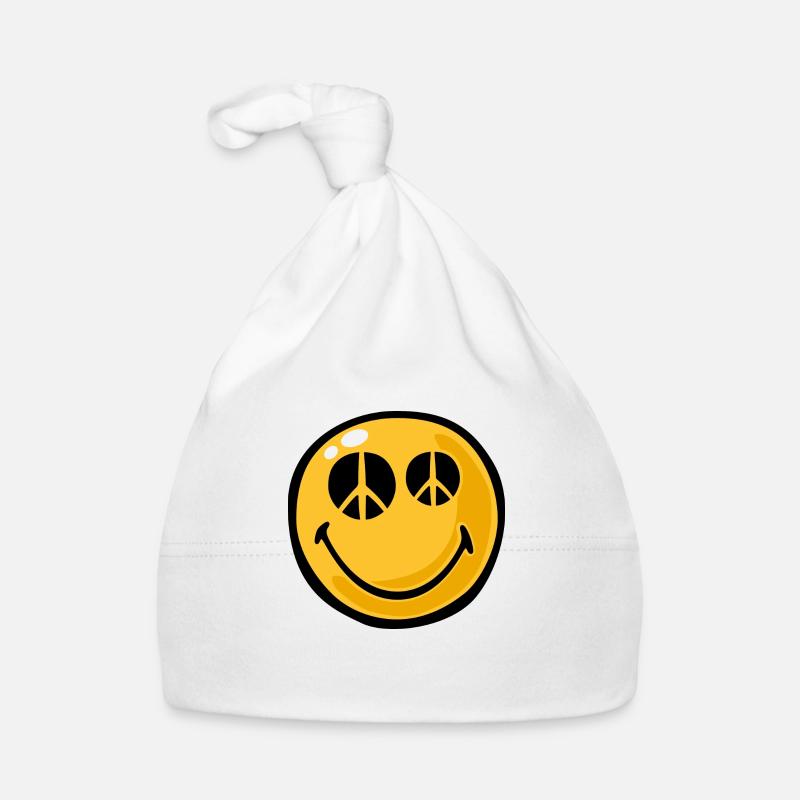 Smiley peace eyes Baby Bio-Mütze