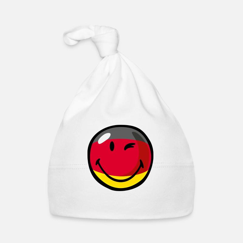 Smiley Flag Germany Bonnet bio Bébé