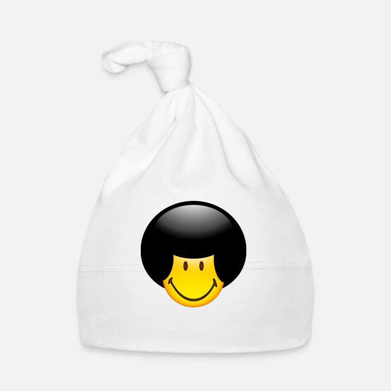 Smiley Glossy Afro Baby Bio-Mütze