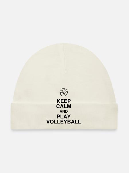 Volleyball - Volley Ball - Volley-Ball - Sport - Organic Baby Cap - white - Front