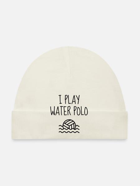 Water Polo / Waterpolo / Water-Polo / Wasserball - Organic Baby Cap - white - Front