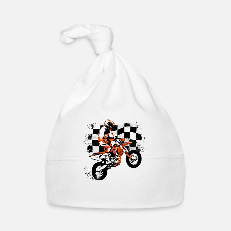 Supermoto Racing - Supermotard - Bonnet bio Bébé - blanc
