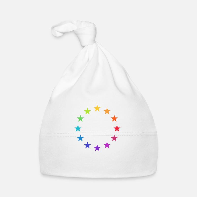 Arc-en-ciel, étoiles d'europe, coloré UE, rainbow Bonnet bio Bébé