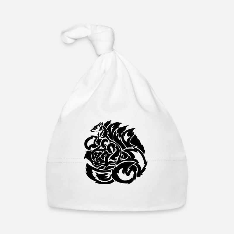kitsune - Bonnet bio Bébé - blanc