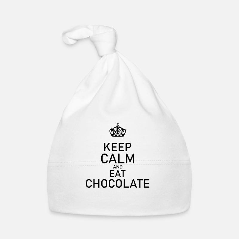Eat Chocolate witziger Schokolade Spruch Geschenk Baby Bio-Mütze