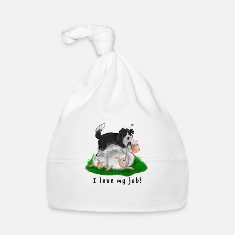 Border collie Organic Baby Cap