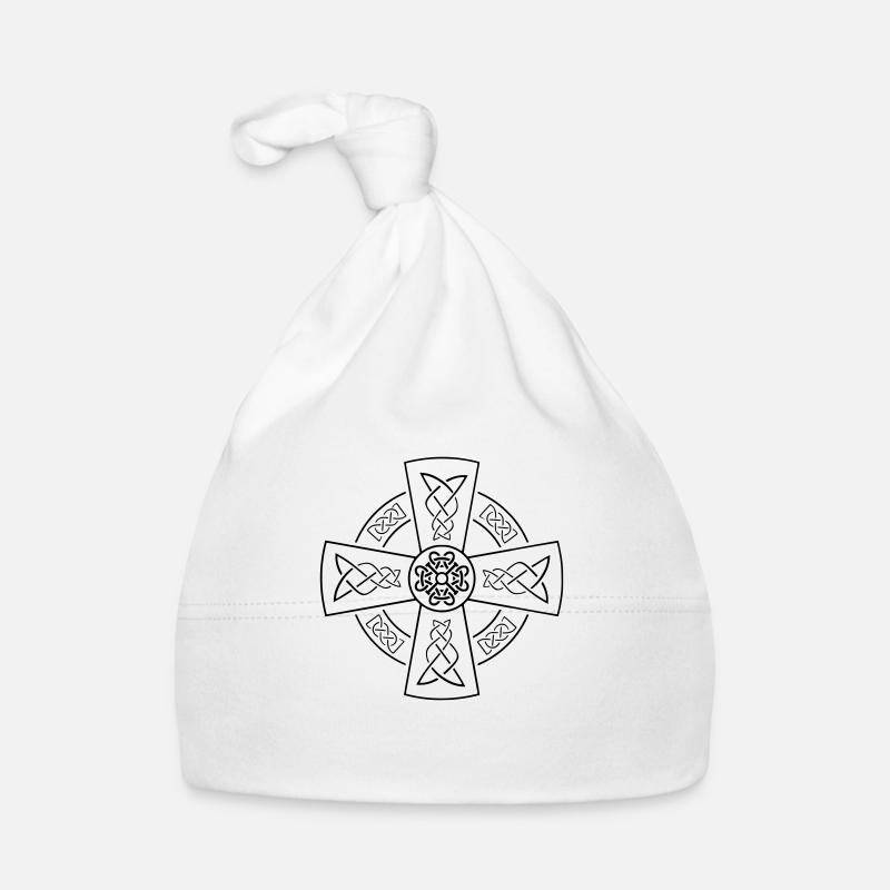 Keltisches Kreuz Baby Bio-Mütze