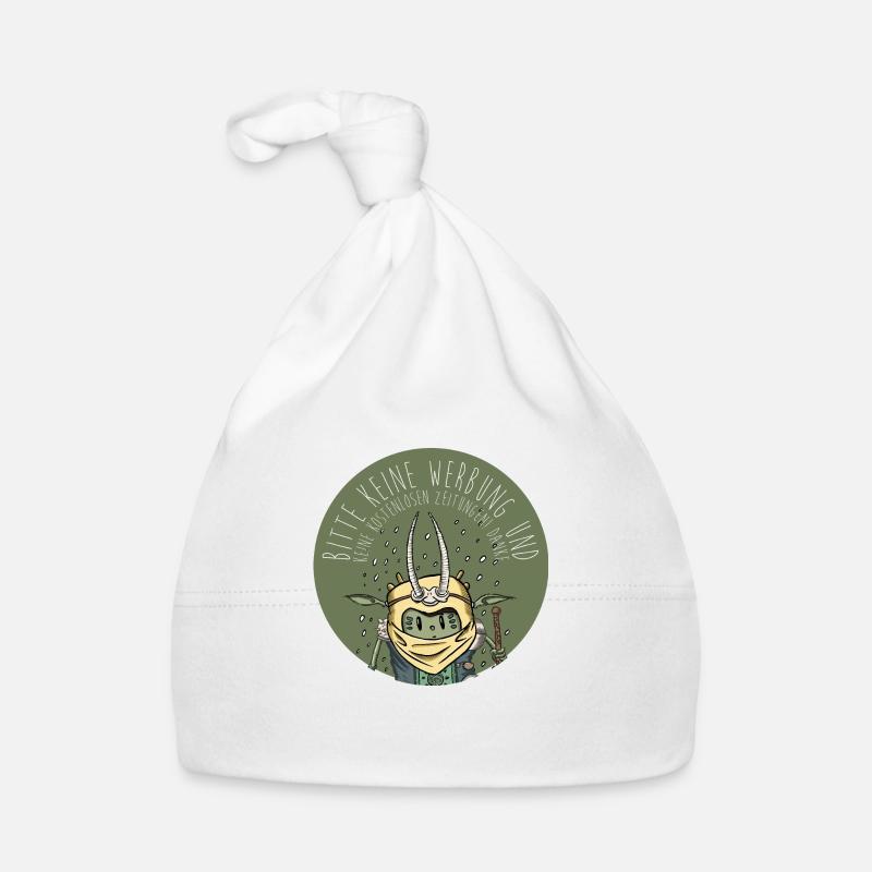 Bitte keine Werbung Sticker Illustration Steinbock Baby Bio-Mütze