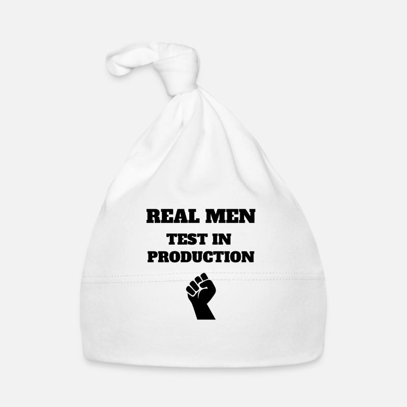 Real Men Test in Production, Computer Science Baby Bio-Mütze