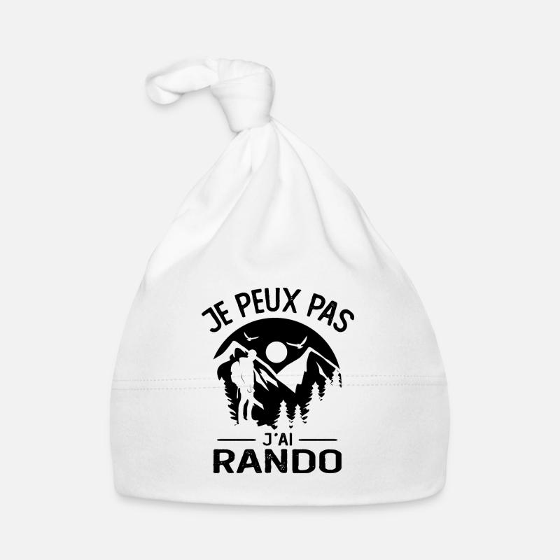 Je Peux Pas J'ai Rando - Bonnet bio Bébé - blanc