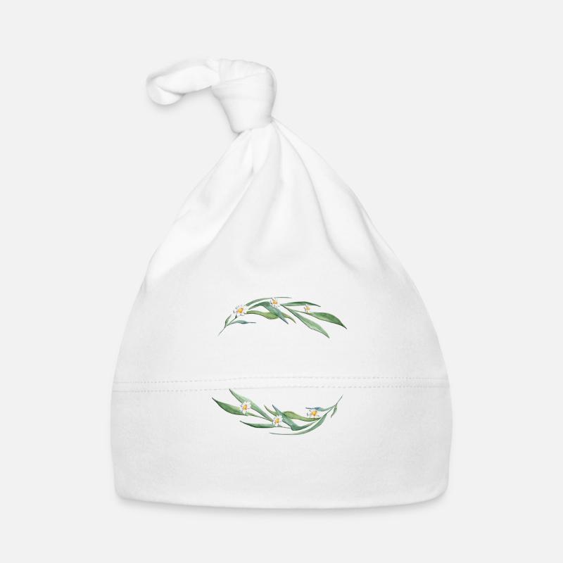 Circle Floral customizable Organic Baby Cap