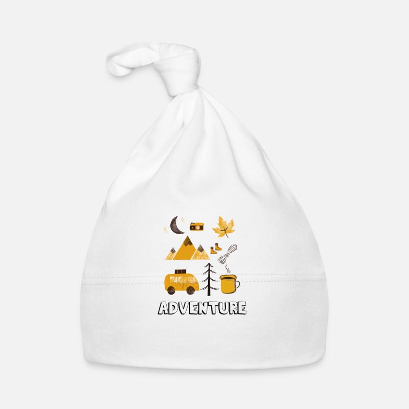 Adventure Nature Camping Bus Coffee Moon Organic Baby Cap