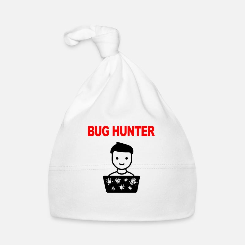 Bug Hunter, Software Testing, Programmer, IT, Bugs - Baby Bio-Mütze - Weiß
