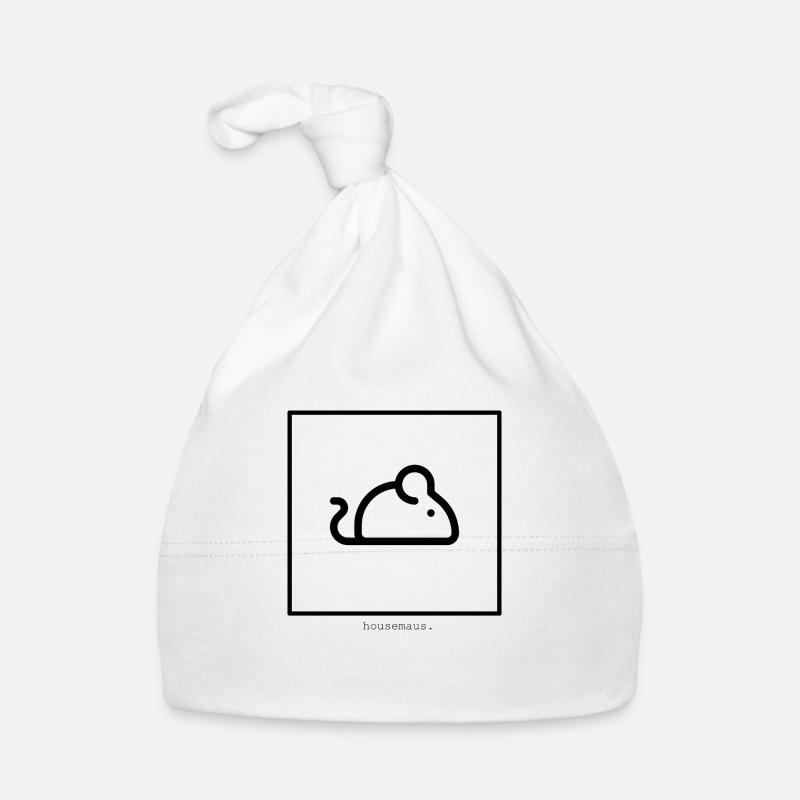 housemaus - Bonnet bio Bébé - blanc