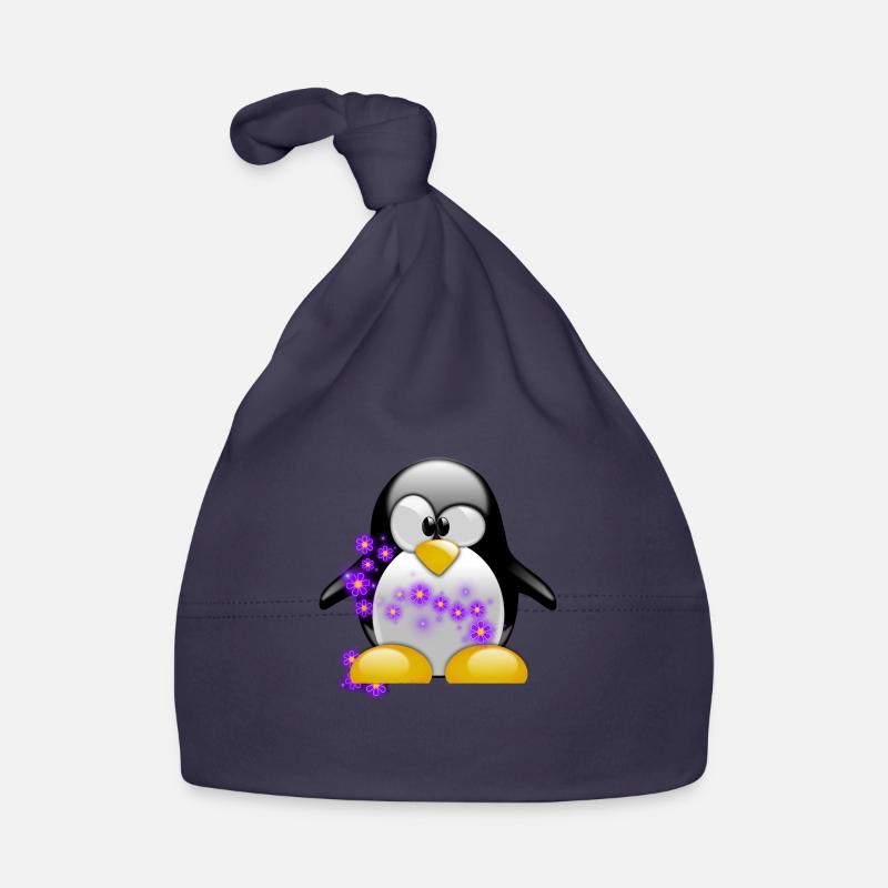 Pingouin drôle Bonnet bio Bébé