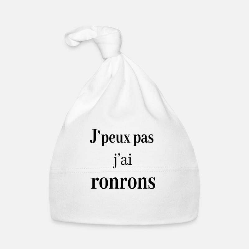j peux pas j ai ronrons Bonnet bio Bébé